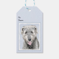 Irländska Wolfhound Painting - Cute Original Hund 