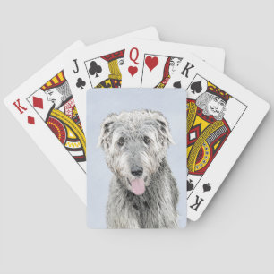 Irländska Wolfhound Painting - Cute Original Hund Spelkort