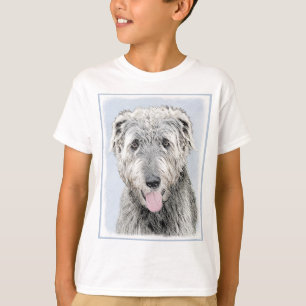 Irländska Wolfhound Painting - Cute Original Hund T Shirt