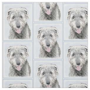 Irländska Wolfhound Painting - Cute Original Hund Tyg