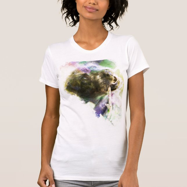 Irländska Wolfhoundkvinna T-tröja 001 T-shirt (Framsida)