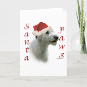 Irländska WolfhoundSanta tassar Helgkort