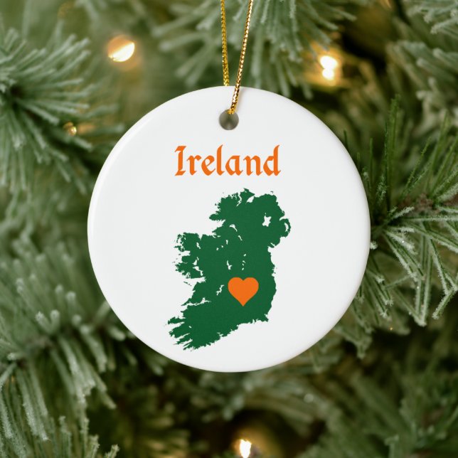 Irlandskarta Julgransprydnad Keramik (Träd)