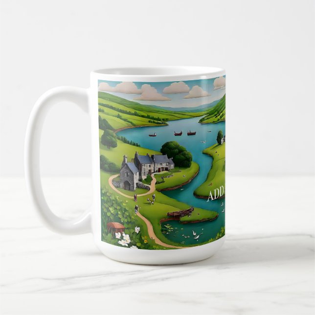 Irländskemated Scenia Ligcape Personlig Kaffemugg (Vänster)