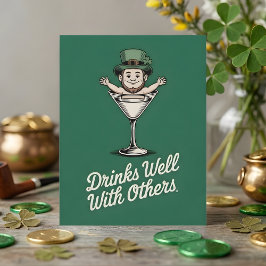 Irländskt barhumorkort för St Patricks Day Julkort