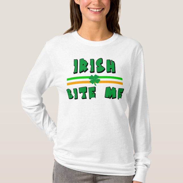 Irländskt bita mig T-tröja Tee (Framsida)