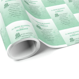 Irländskt bröllopsglädjetal Lycka till välsignelse Presentpapper