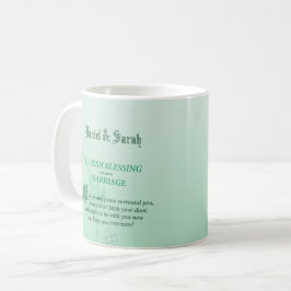 Irländskt bröllopsglückönskande välsignelse kaffemugg