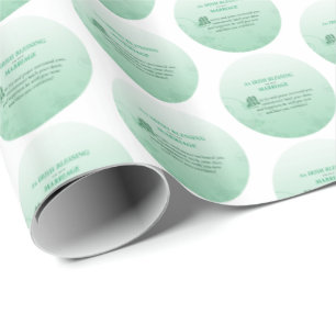 Irländskt bröllopsglückönskande välsignelse presentpapper