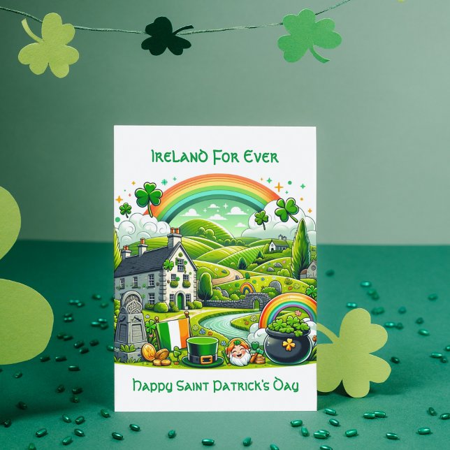 Irländskt charm: Saint Patrick's Day  Helgkort (Skapare uppladdad)