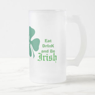 Irländskt dricka frostat ölglas