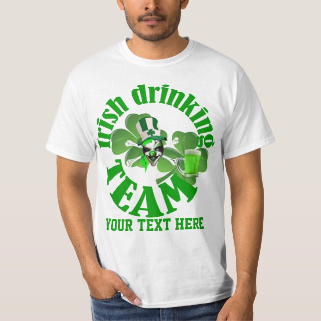 Irländskt dricka lag t-shirt (Framsida)