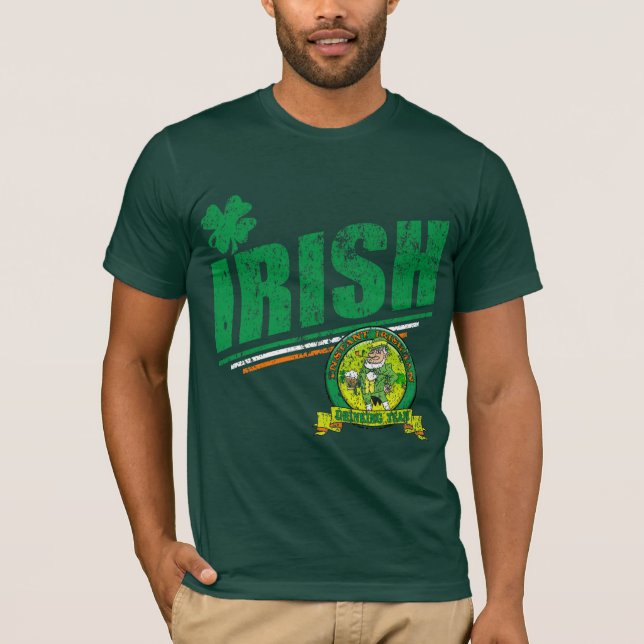Irländskt dricka lag tee shirt (Framsida)