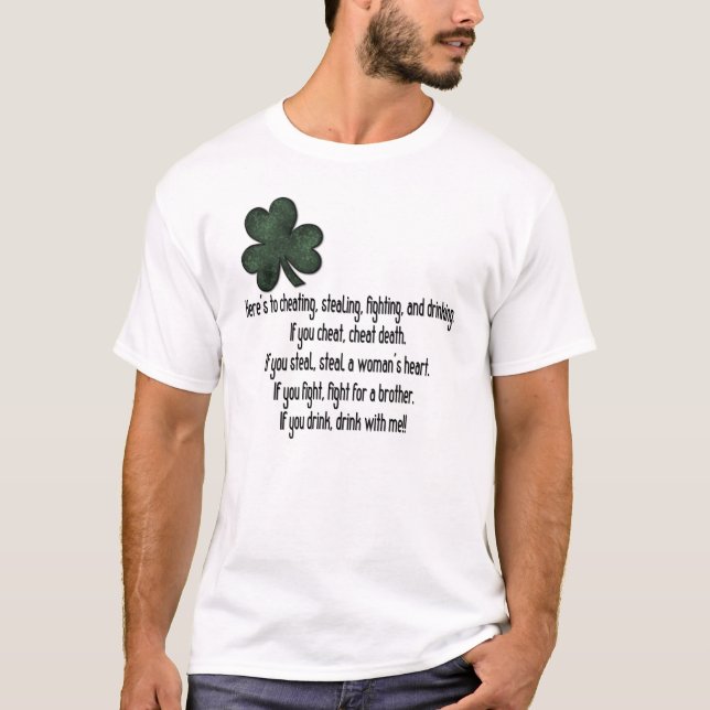 Irländskt dricka ordstäv 1 - T-tröja T-shirt (Framsida)