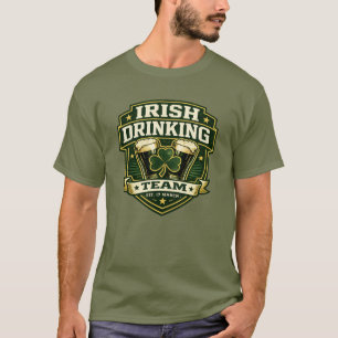 Irländskt Drickande Lag St. Patricks Dag Rolig Öl T Shirt