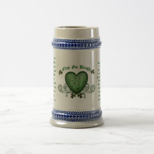 Irländskt drickande mugg Erin går bragh Irish eart