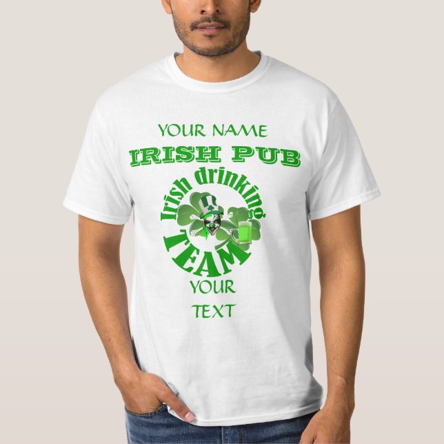 Irländskt drickslag St Patrick's Tee Shirt (Framsida)