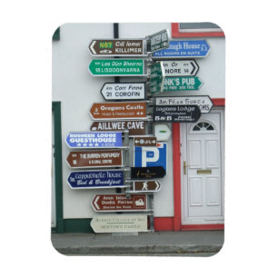 Irländskt gatatecken magnet