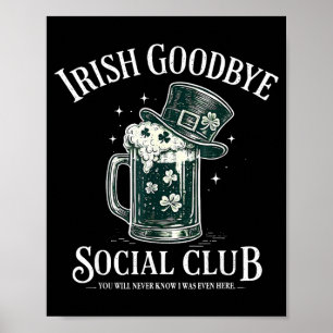Irländskt hej då social klubb rolig st patricks da poster