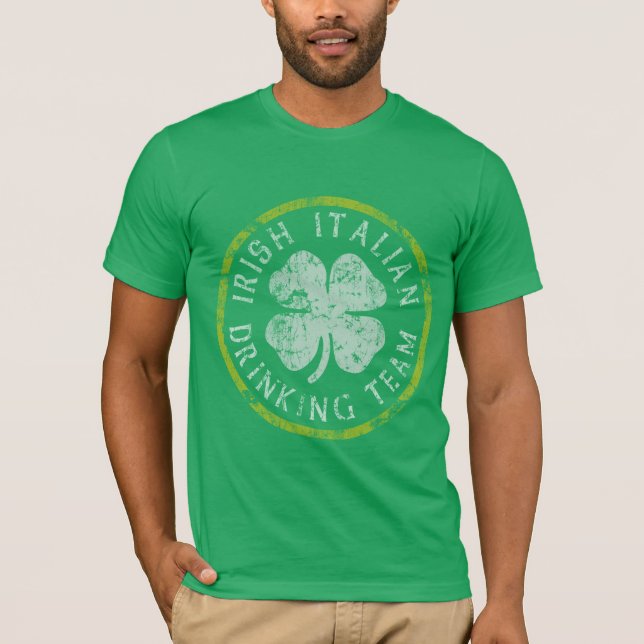 Irländskt italienskt dricka lag t-shirt (Framsida)