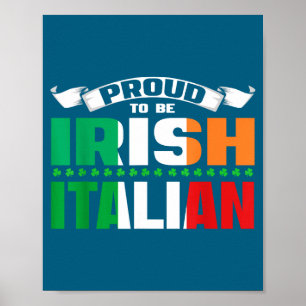 Irländskt italienskt kulturarv design Stolt att va Poster