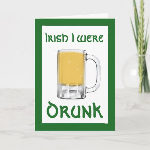 Irländskt jag var full av St. Patrick's Day Card Kort
