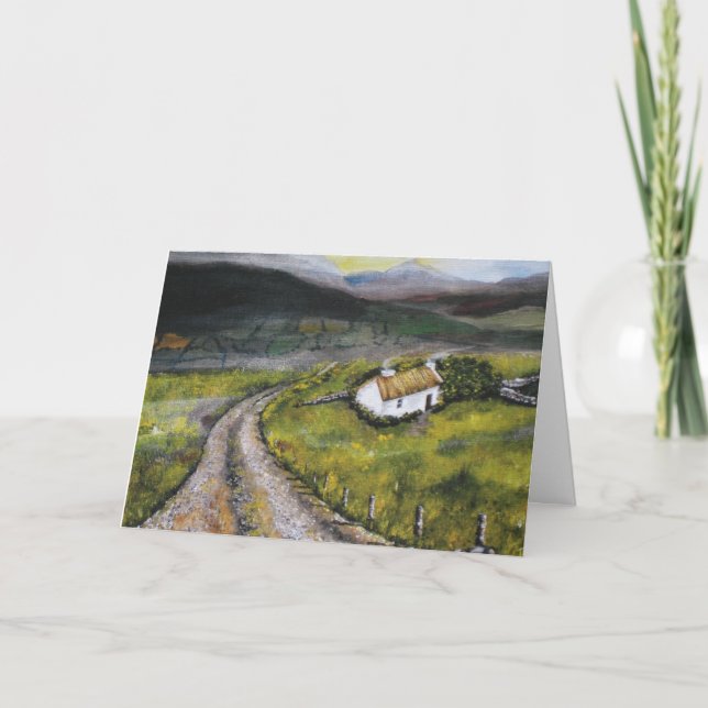 Irländskt julkort, 5 x 7-tums, mappat kort (Framsida)