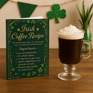 Irländskt kafferecept Julhälsningskort Helgkort