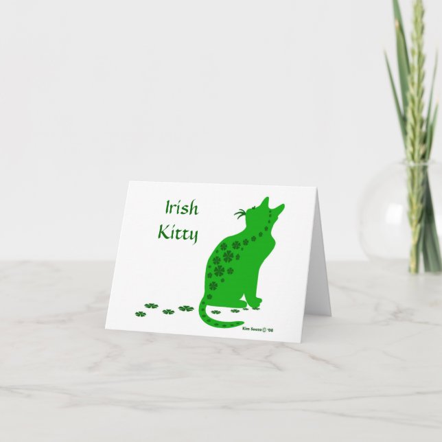 Irländskt Kattunge-Kort Helgkort (Framsida)