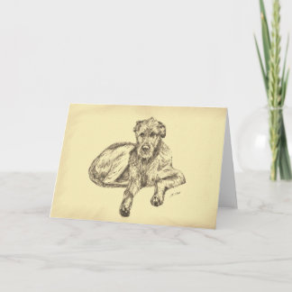 Irländskt kort för Wolfhoundvalphälsning