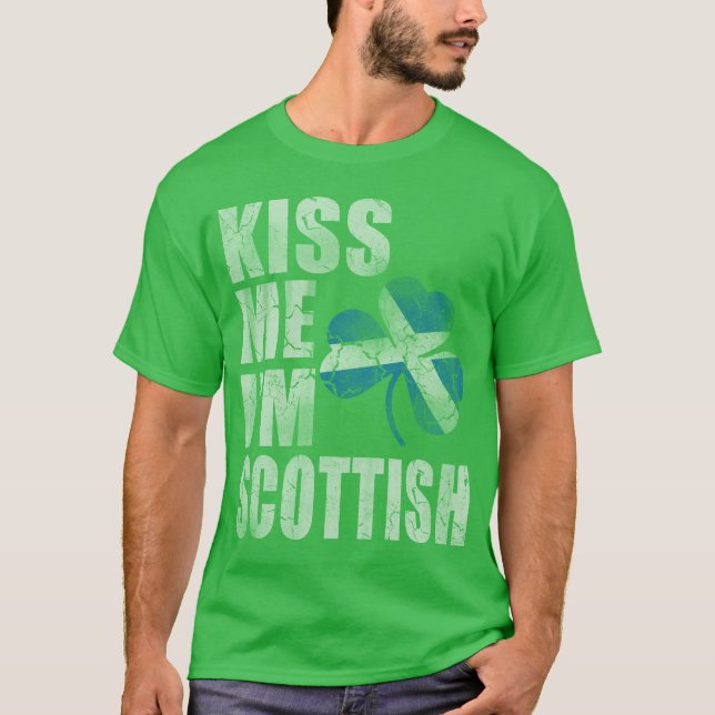 Irländskt kyssa mig st patrick's day för t shirt (Framsida)