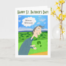 Irländskt Lycka St. Patricks Dag Grattulationskort