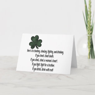 Irländskt ordspråk 3 St. Patrick's Day Greeting Ca Kort