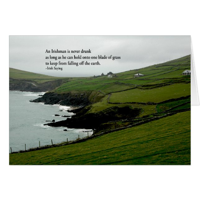 Irländskt ordstäv om att dricka hälsningskort (Framsidan Horizontal)
