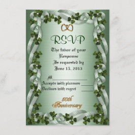 Irländskt RSVP-svarskort 50-årsjubileum Inbjudningar