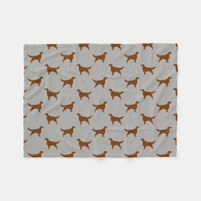 Irländskt SetterSilhouettesmönster Fleecefilt (Framsidan (Horisontell))