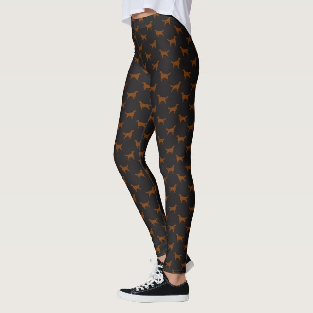 Irländskt SetterSilhouettesmönster Leggings (Vänster)