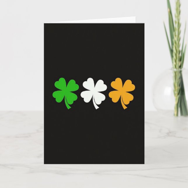 Irländskt Shamrock-mönsterkort Kort (Framsida)