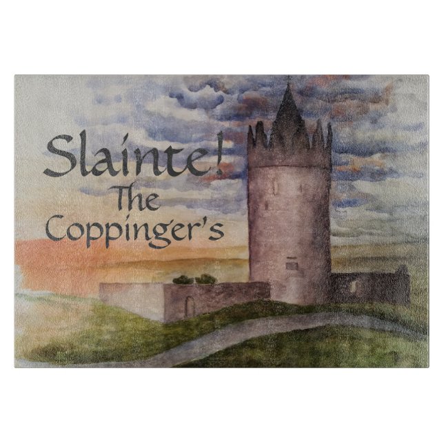 Irländskt slott  Slainte skärbräda (Framsidan)