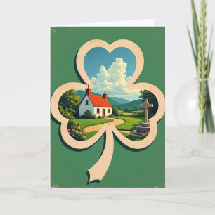 Irländskt stugdrömlandschaft kort
