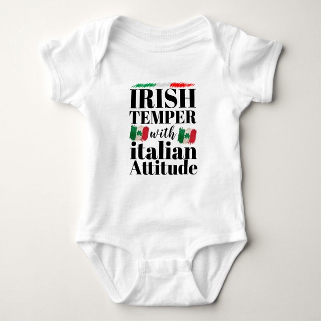 Irländskt temperament med italiensk attityd St. Pa T Shirt (Framsida)