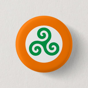 Irländskt Triskele emblem Knapp