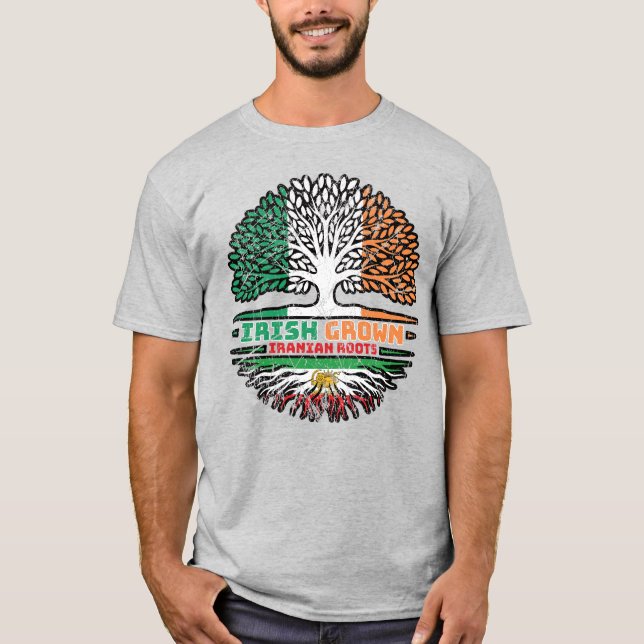 Irländskt Uppvuxen, Iranska Rötter – Lejon och Sol T Shirt (Framsida)