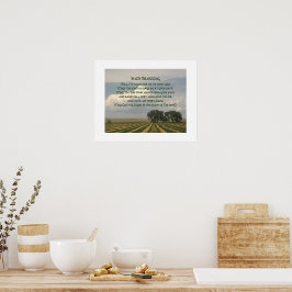 Irländskt välsignelse jordbrukslandskap poster