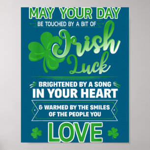 Irländskt välsignelse Lucky Quotes Ordspråk St. Pa Poster