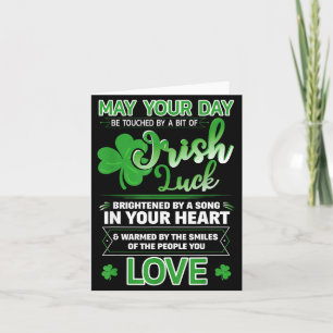 Irländskt välsignelse Lycka Citat St. Patrick's  Kort