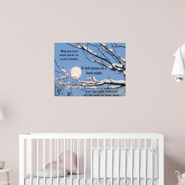 Irländskt välsignelse - Må du ha varma ord på en k Poster (Barnkammare 2)