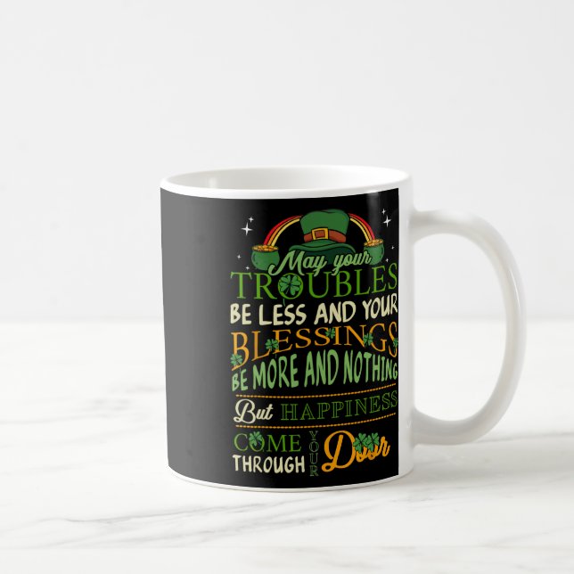 Irländskt välsignelse St Patricks Day Leprechaun r Kaffemugg (Höger)