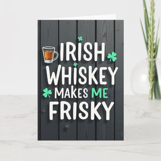 Irländskt whisky Tokiga Roliga Kort (Framsida)