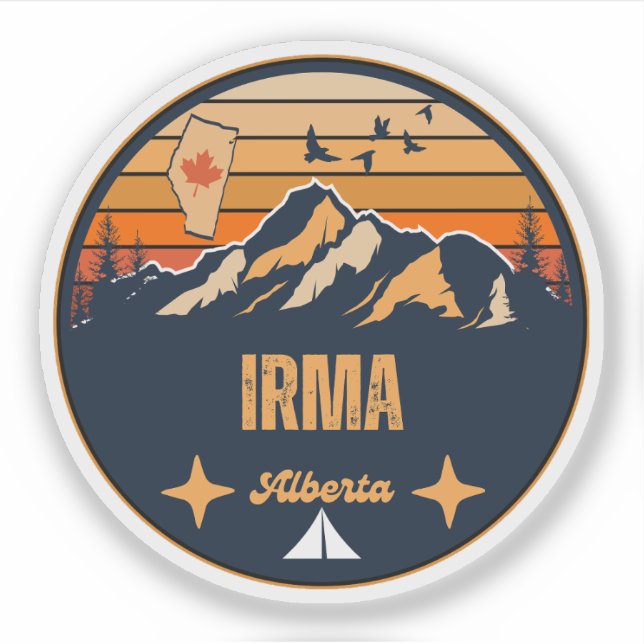 Irma, Alberta Klistermärken (Framsida)
